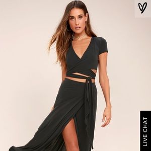 Lulus 2 piece wrap maxi
